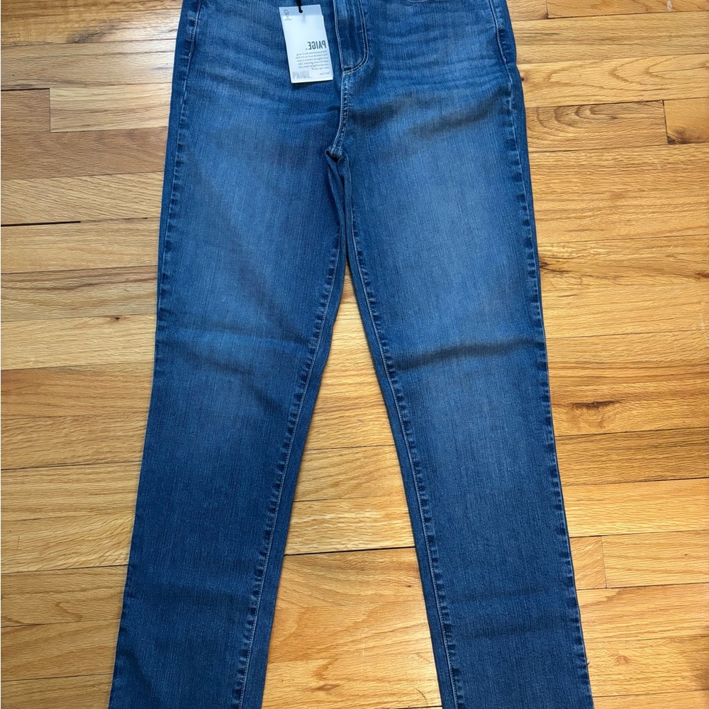 PAIGE Women's Classic Blue Straight Leg Jeans